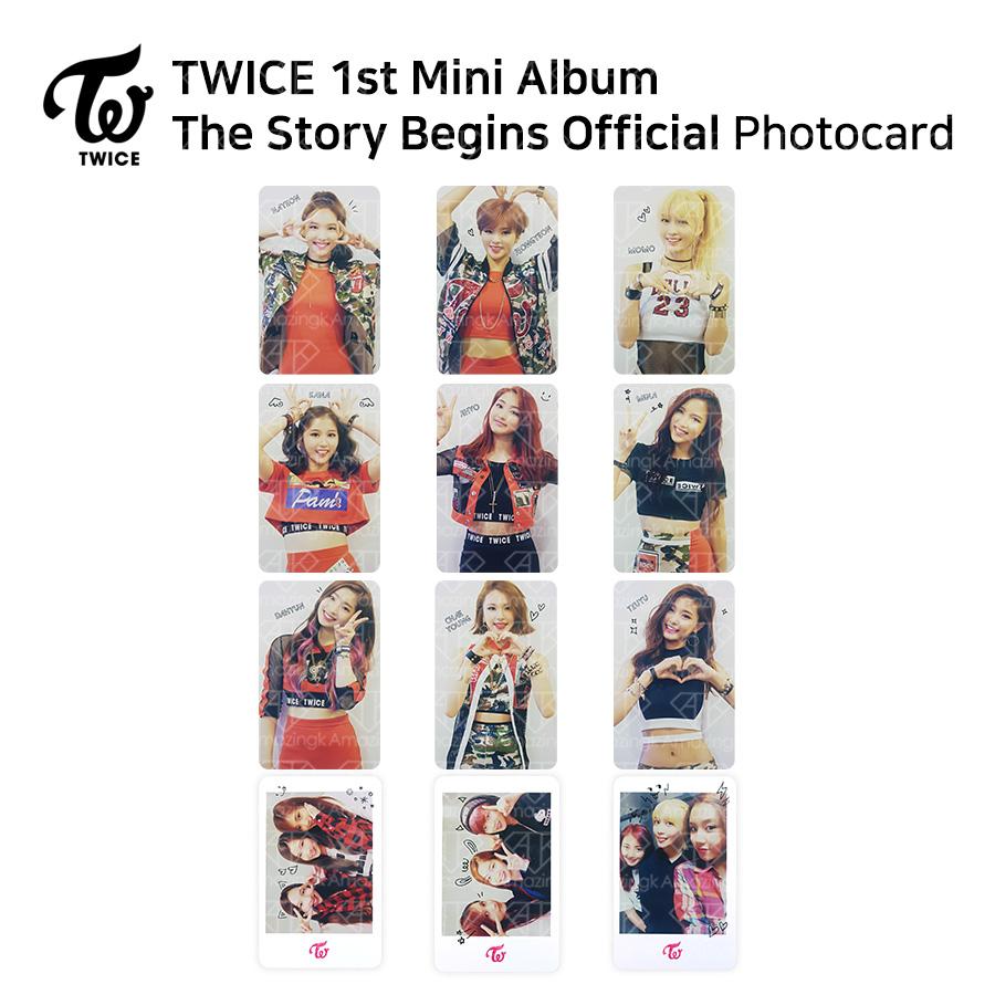 Twice 1-й мини-альбом The Story Begins Официальная фотокарточка RED WHITE Версия KPOP