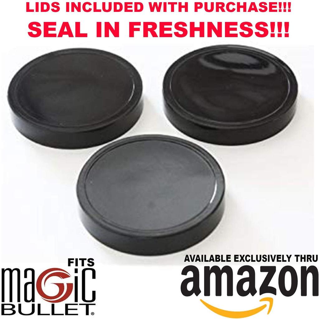 16oz Cups 6 Piece Set - 3 Replacement Cups WITH LIDS for Magic Blender LIDS INCLUDED