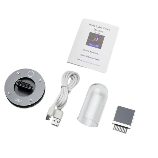 Yousheng Smart Wi-Fi Glow Tube Clock Метеостанция Настраиваемый дисплей Простая настройка Многофункциональный будильник Настольное украшение