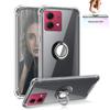 Прозрачный чехол с кольцевой подставкой для Motorola G84 G54 G32, подушка безопасности, противоударные прозрачные чехлы для Moto E13 Edge 40 Neo 30, мягкий силиконовый защитный чехол для телефона