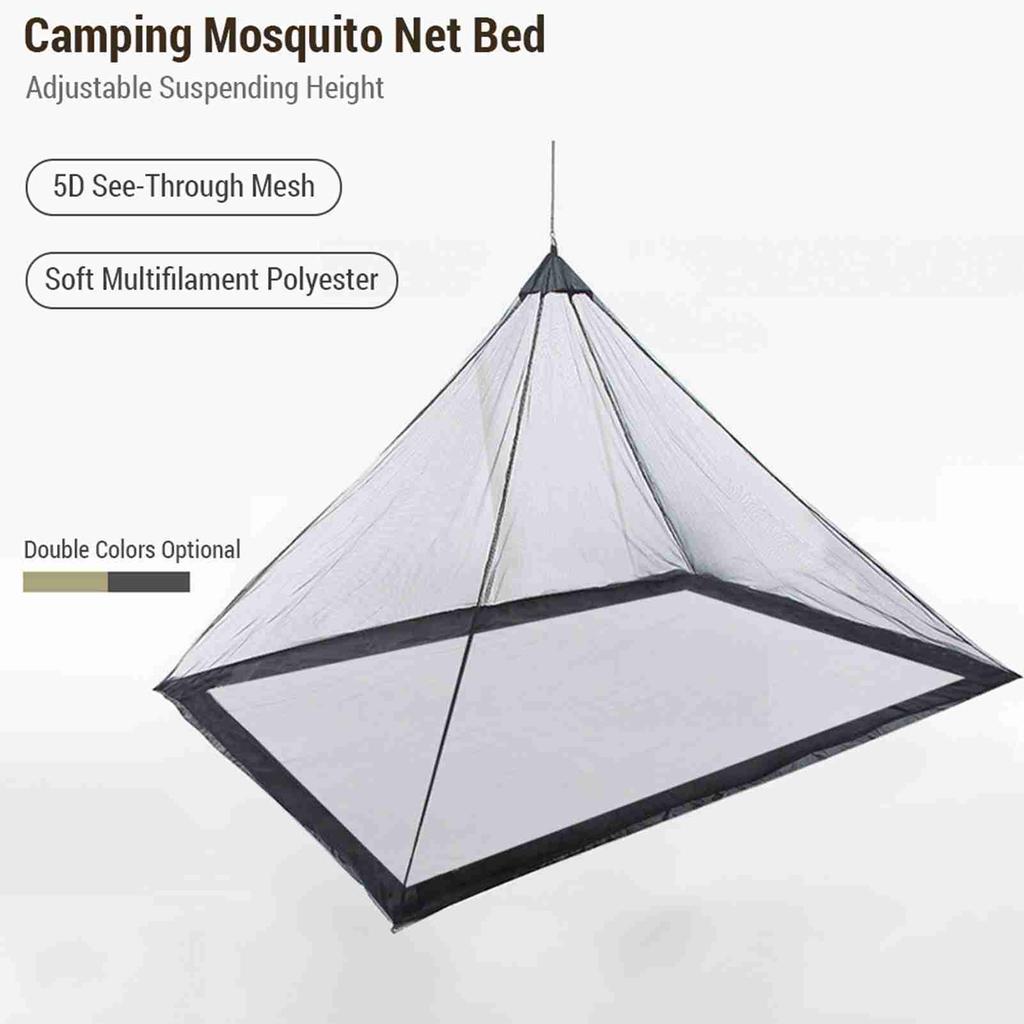 Camping Mosquito Net Bed Compact and Lightweight Mesh Tent for Camping Hiking Triangular Outdoors Bug Net with Carry