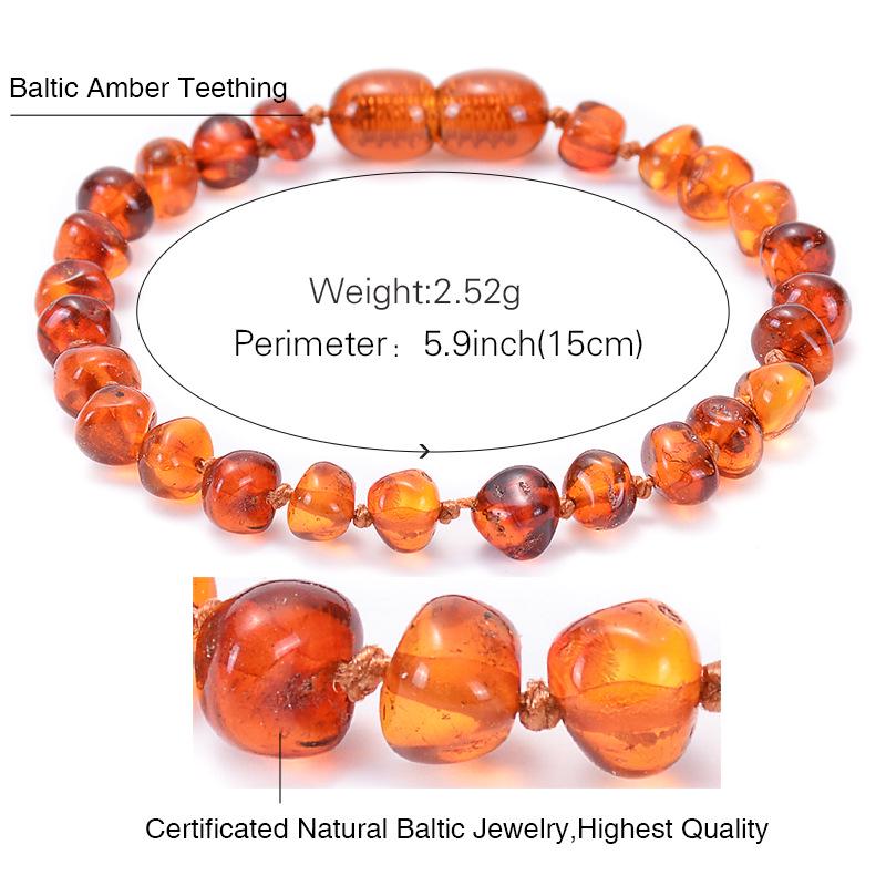 Children's Natural Baltic Amber Baby Bracelet - Irregular DIY Design