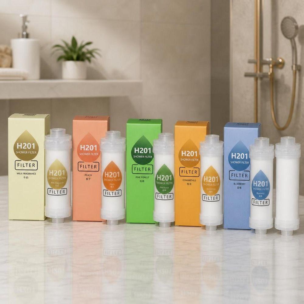 Osmanthus/Milk/Peach/Blueberry Scent Fragrance Shower Filter Cartridge Household Use