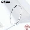 New Arrival 100% Real 925 Sterling Silver Minimalist Ring Hot Fashion CZ Rings For Women