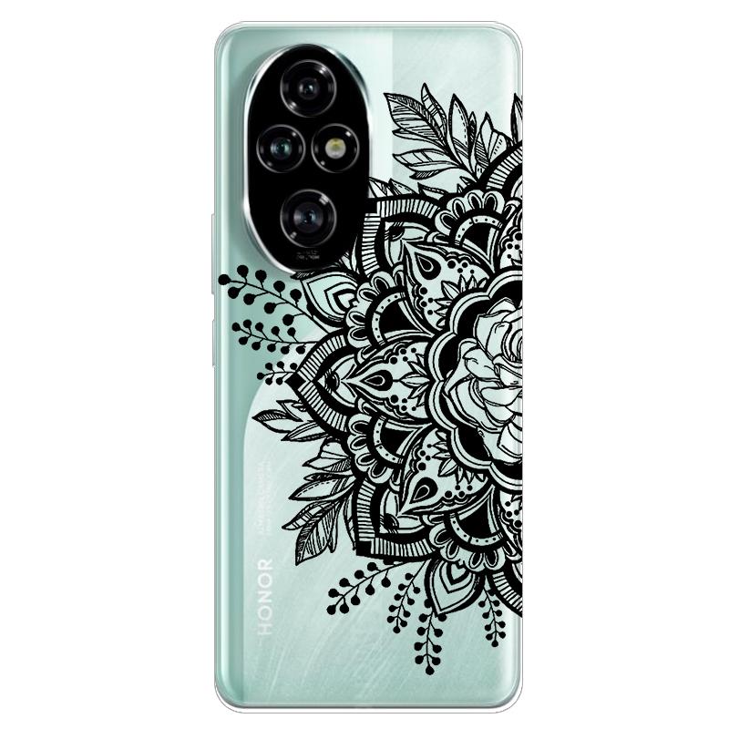 For Honor 200 Pro Case Honor 200 5G Flower Clear TPU Soft Silicone Transparent Back Case for Honor 200 5G Cover Coque Para Funda