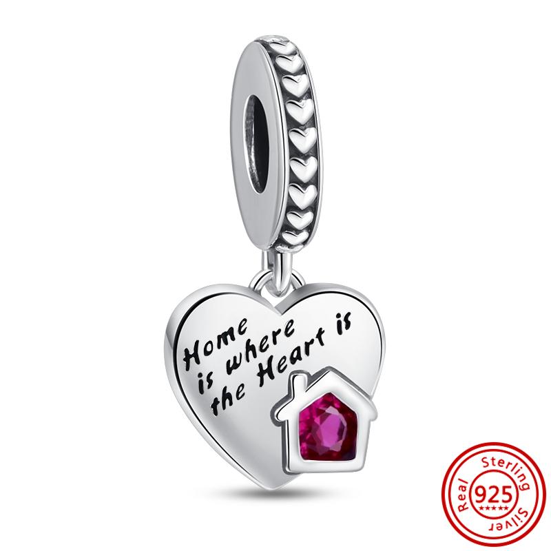 Распродажа 925 пробы серебряные бусины в форме сердца для замков, подвеска, подходит для оригинального браслета с подвесками, ювелирные изделия, подходящие для девушки, жены, подарок