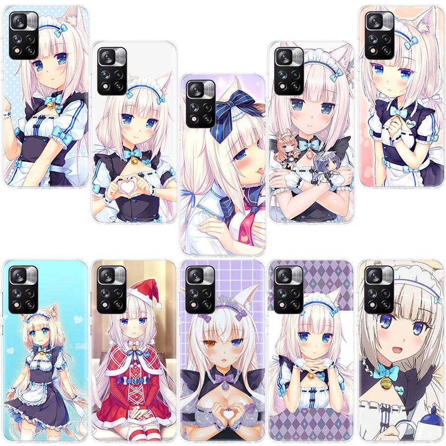 Чехол для телефона с аниме Nekopara Ваниль для Xiaomi Poco X4 F4 GT X3 NFC X5 X6 X7 Pro 5G M5 M5S M3 F5 Mi F6 F3 F2 F1 Чехол Coque Fundas