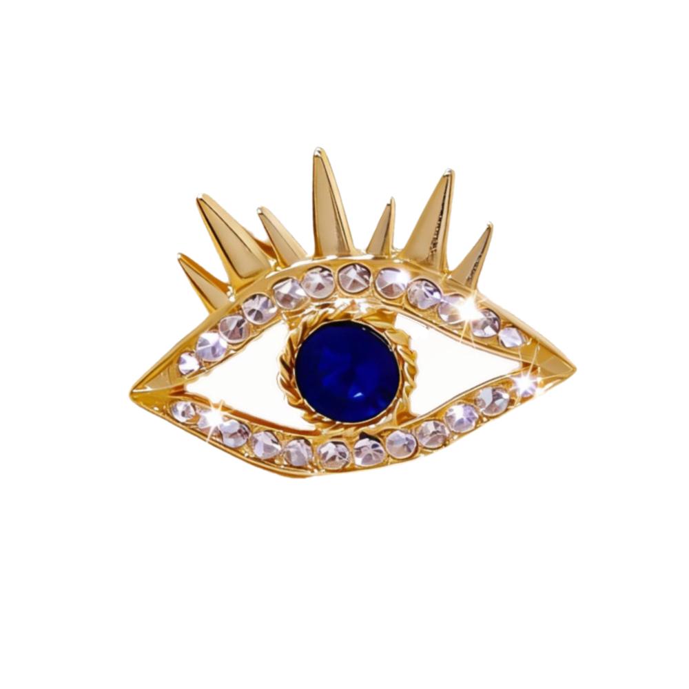 Decoration Luxury Badge Pin Crystal Pendant Rhinestone Eye Brooches Devil Eye Brooch Pin  Gifts