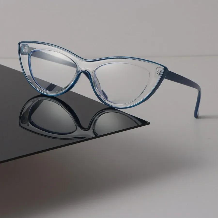 Роскошная оправа «кошачий глаз» для очков для женщин и мужчин, минималистичные прозрачные очки, крутые очки с прозрачной оправой