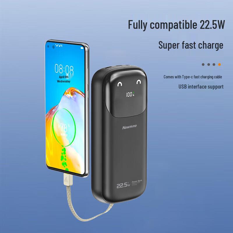 Power Bank Newmine 20000 мАч, 22,5 Вт, супербыстрая зарядка