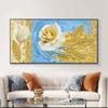 Modern Abstract Golden Rose Oil Canvas Painting Nordic Posters and Prints Wall Art Pictures Living Room Home Decor No Frame