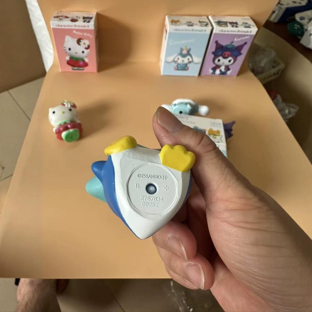 Bandai Оригинал Shokugan Sanrio Friends 3-я серия Kuromi Pompompurin pochacco hangyodon Фигурка Коллекционные Игрушки Милый Декор для Дома Подарок
