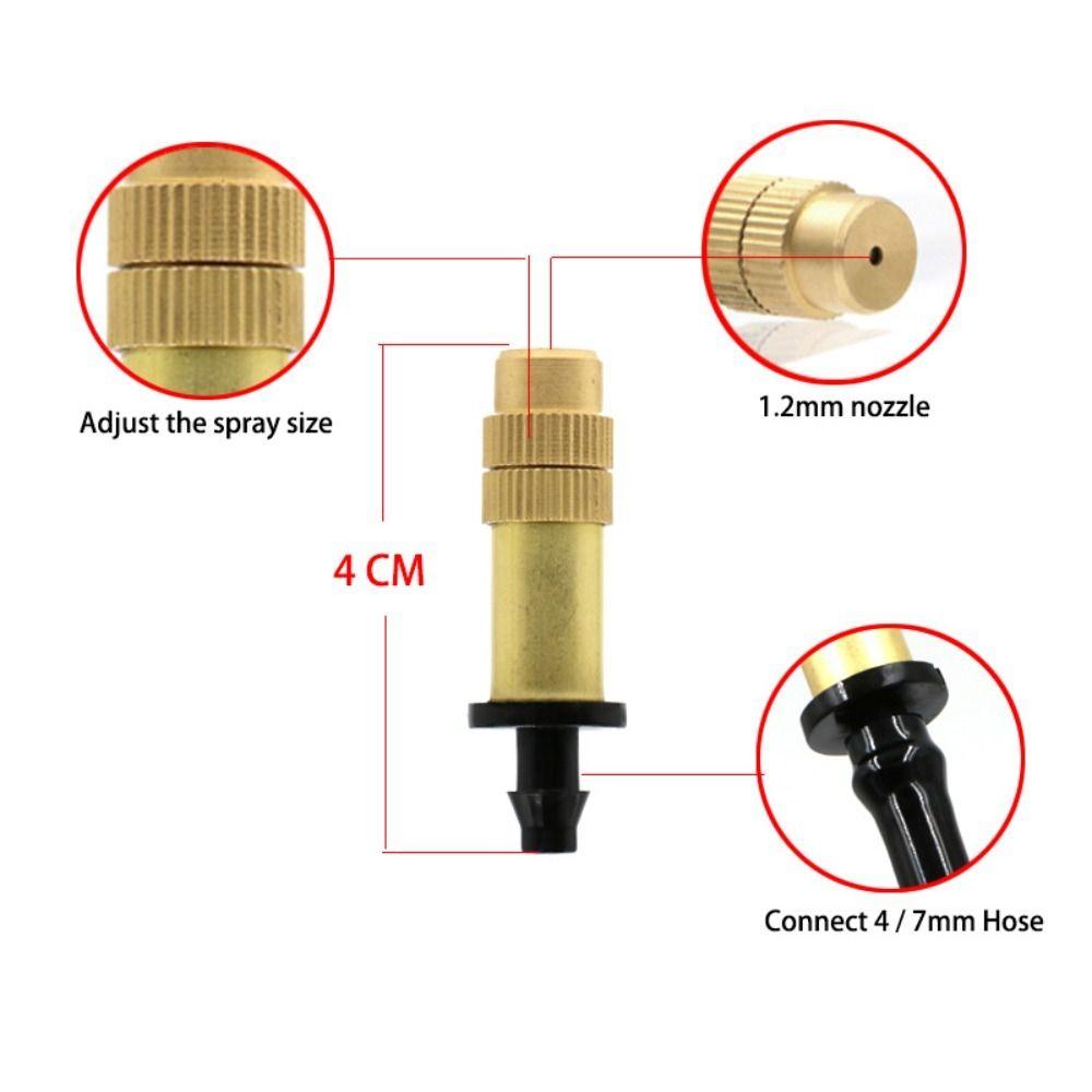 Brass Brass Sprinkler Head Adjustable Drip Irrigation Misting Nozzle  Garden Watering