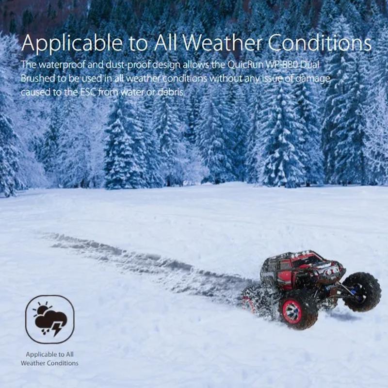 Оригинальный HOBBYWING QuicRun WP 880 Двойной водозащищенный регулятор скорости ESC для радиоуправляемой машины 1/8