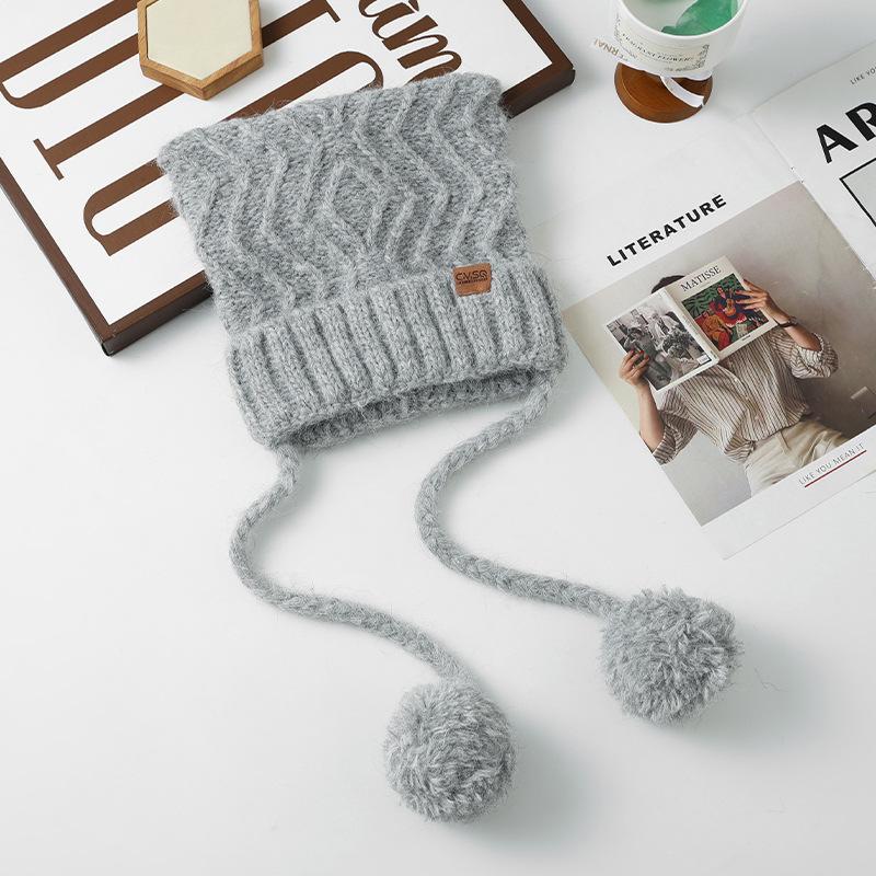 Корейская милая и универсальная шерстяная шапка с кошачьими ушками, модная повседневная теплая шапка для осени и зимы, защита от холода на открытом воздухе, шапка с защитой ушей