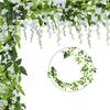 200CM Artificial Wisteria Flower Garland Realistic Home Wedding Garden Indoor Outdoor Wall Hanging Faux Climbing Floral Greenery Drooping Ivy