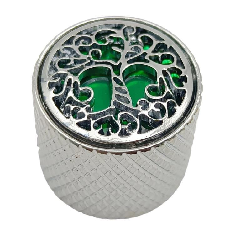 Tree Pattern Potentiometer Control Knob 6mm Shaft Hole Amplifier Knob Metal Electric Guitar Knobs Easy to Install