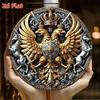 Металлическая Настенная Табличка Винтажная Двойной Орел Рельефный Жестяной Постер 8x8 Дюймов для Бара Гаража