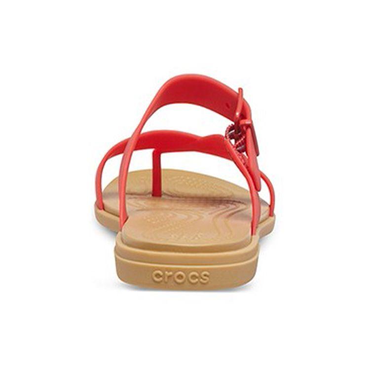 Crocs Тележка Стиль Отпуск Шлепанцы Женская Обувь Огненно-красный 206108-8C1