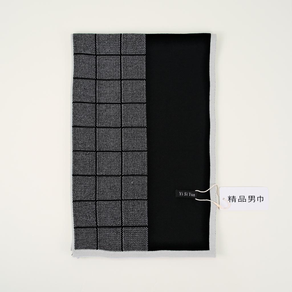 Men's Classic Winter Scarf Cashmere Feel Winter Scarves Long Formal Soft Scarf for Men Casual Scarves Luxuriously Plaid Scarf