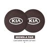 BBED7 Car Suede Coaster Anti-Slip Water Cup Pad Bottle Holder Mat Accessories For KIA Ceed Sportage Rio K2 Optima Cerato Proceed Venga