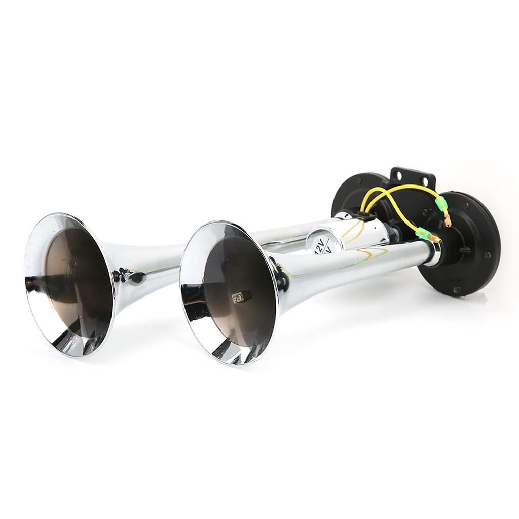 Универсальный автомобильный пневматический воздушный сигнал двойной 130 дБ 12 В 24 В поезд авто грузовик грузовик АБС металл