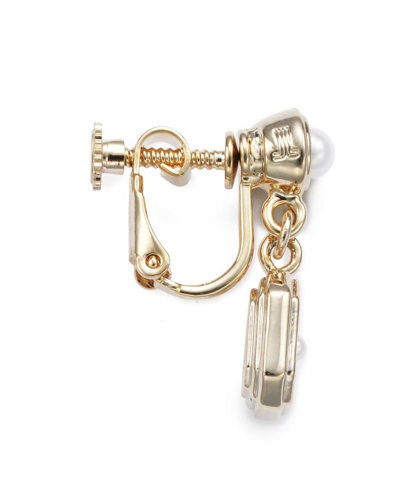 En Black Square Earrings LAME1045 D2 [Lanvin Bleu]