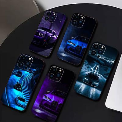 Спортивный Крутой Чехол Для Телефона На Автомобиль Для iPhone 16,15,14,13,12,17,Pro Max,Plus Силиконовый Черный Чехол