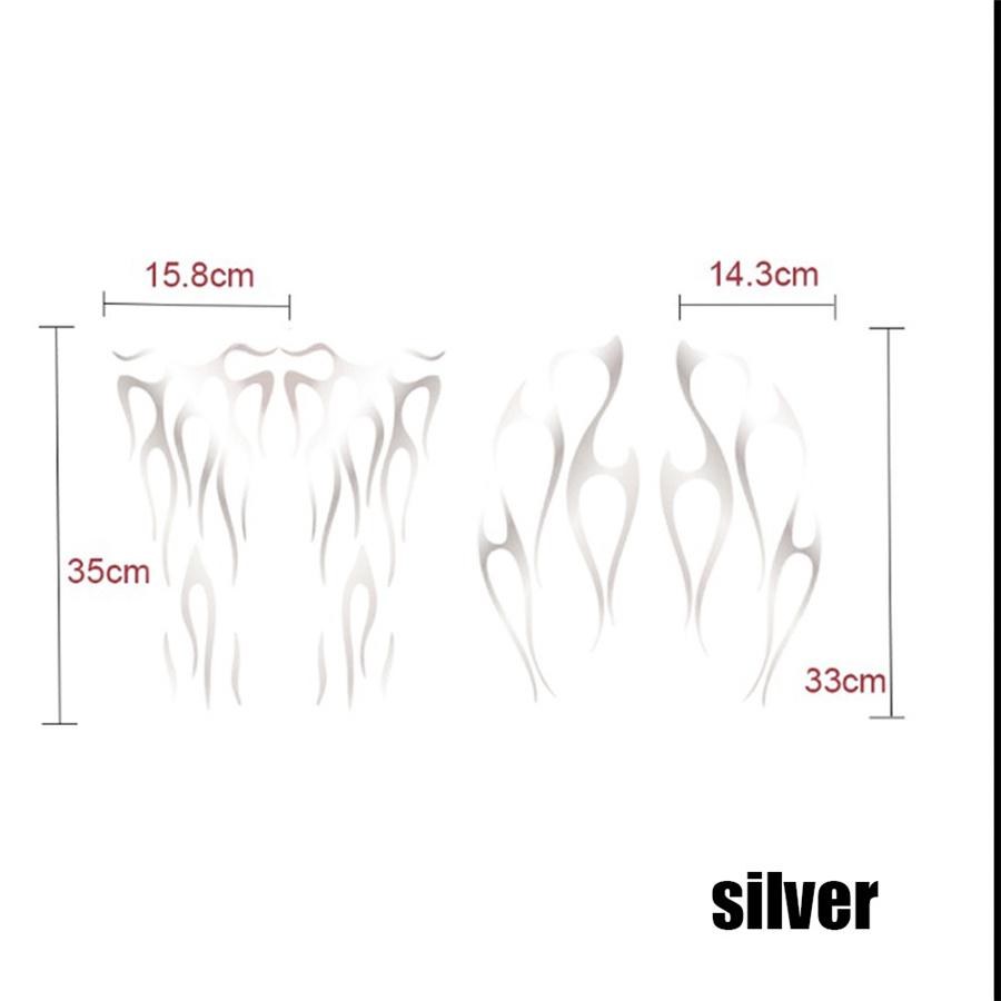 1 Set Motorcycle Red Flame Waterproof Sticker For Gas Tank & Fender Decals Vinyl