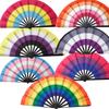 Cooling Folding Dance Fan Gradient Colorful Chinese Kung Fu Fan Funny Performances
