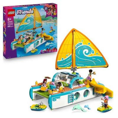 LEGO Friends 42664 Приключение на лодке - Творческая игра для детей от 8 лет с дельфинами