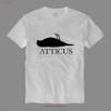 Футболка ATTICUS Мужская Черная Размер S 5XL Винтажная Стиранная Повседневная Удобная Дышащая Мягкая С Принтом Мужская Дизайнерская Одежда Универсальная