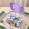 Mahjong Transparent Cosmetic Travel Bag, Wet & Dry Separation, Large Capacity Wash Bag