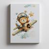 Flying Bear Pilot Poster Flying Bear Pilot Poster, 40X50 Cm, Gold Aluminum Frame, 230 Gsm Matte Paper