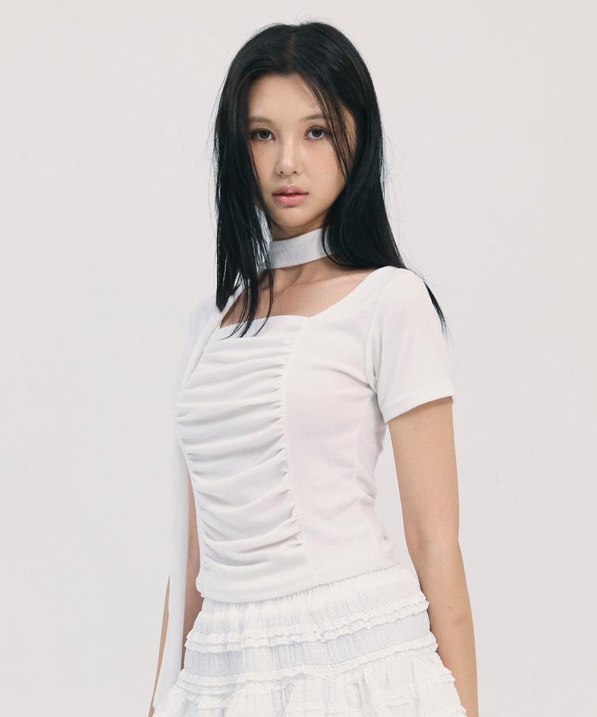 B ABLE TWO Noa Scarf Top-White
