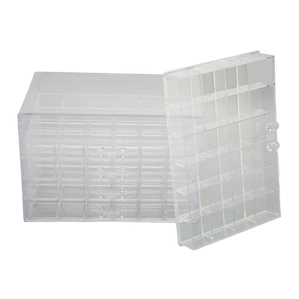 120 Grids Clear Storage Box 5 Layers Detachable Drawers Jewelry Container Case for Earring