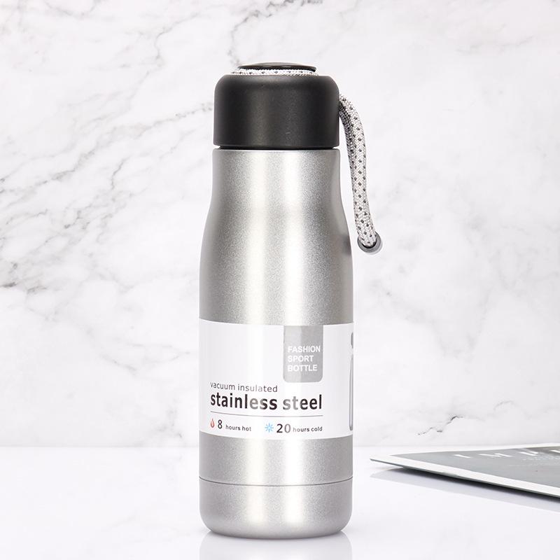 MSH Rope Pulling Exercise Water Bottle 304 Stainless Steel Thermos Cup Outdoor Portable Water Cup