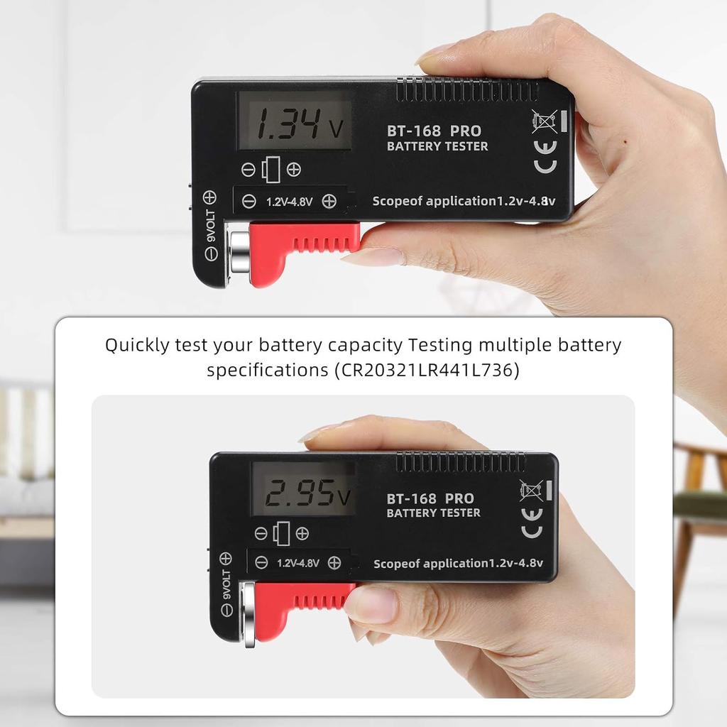 Тестер аккумуляторов Bt-168Pro, цифровой дисплей, тестер аккумуляторов, проверка 9 В 1,5 В, проверка батареек типа «таблетка» AA AAA CD