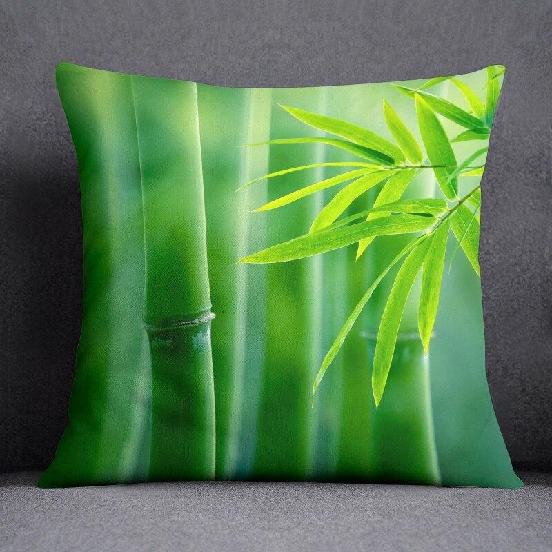 Бамбуковый лесной узор, серия, подушка, подарок, украшение для дома и офиса, подушка для спальни, дивана, автомобиля, наволочка
