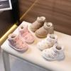 Winter warm toddler shoes for one-year-old girls, soft-soled toddler shoes for boys, baby shoes with plush lining and thickened design6-12Months