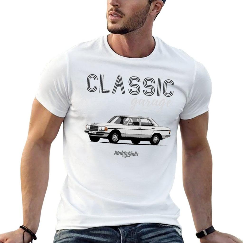 Classic Garage W123 (white) T-Shirt man t shirts graphic t shirt men 100% cotton luxury brand g