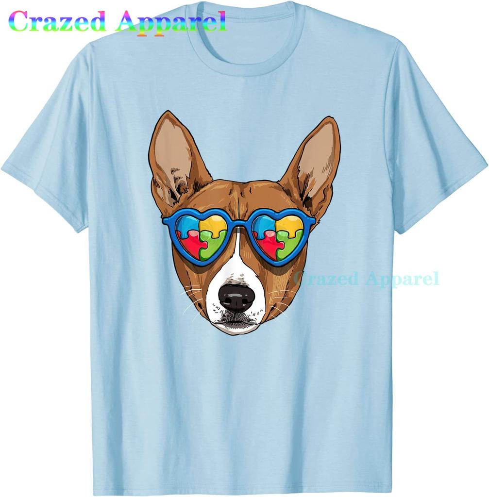 Autism Awareness Basenji Dog Puzzle Boys Kids TShirt