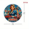 Винтажная металлическая жестяная вывеска Texaco Pin Up Girl Ретро Гараж Americana Настенное искусство