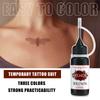 EELHOE Juice Tattoo Set Waterproof Temporary Juice Skin Tattoo Liquid Hollow Pattern Tattoo Template