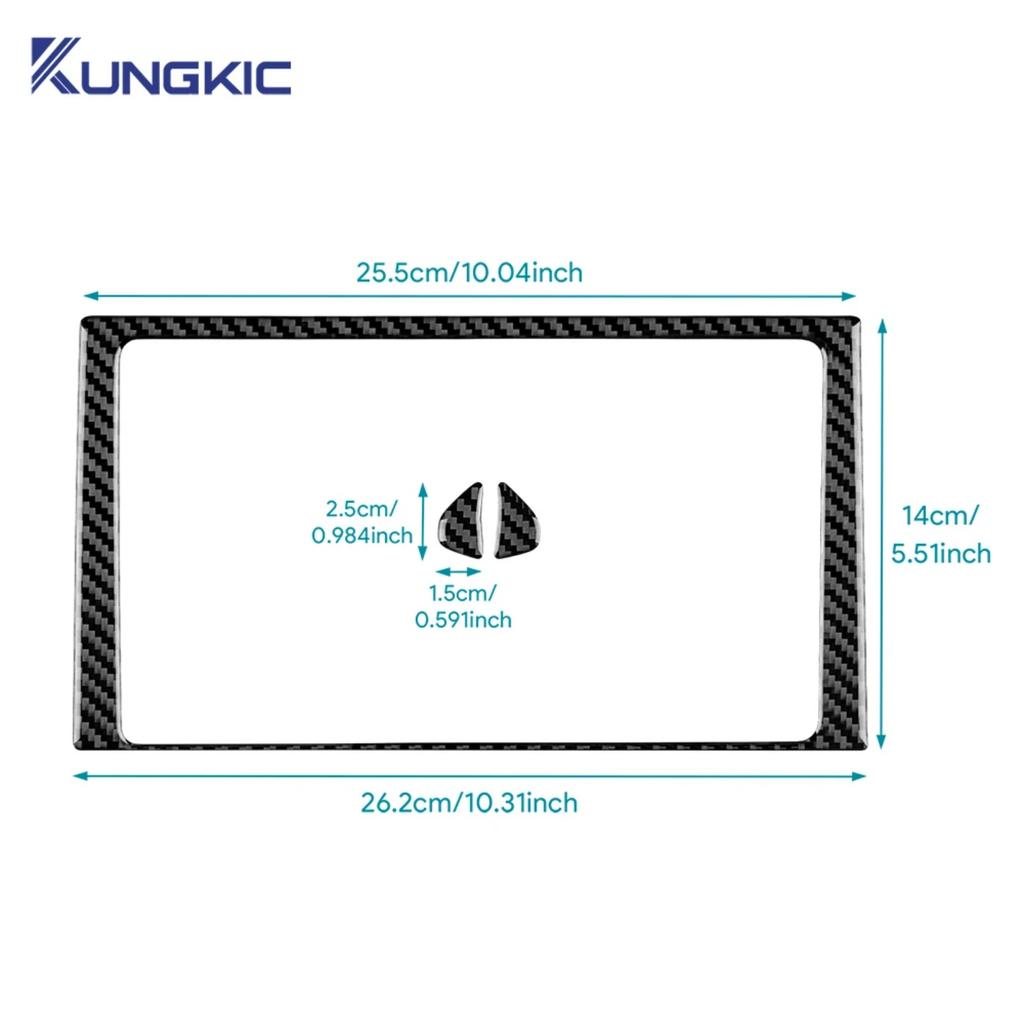 For Toyota RAV4 2019-2025 Carbon Fiber Central Screen Decor Frame Anti Scratch Center Console Interior Protector Car Accessories