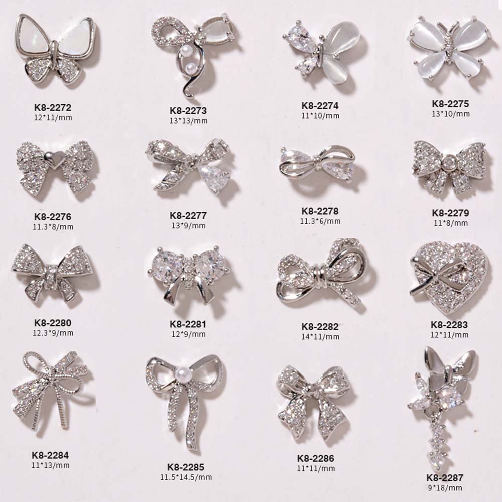 Luxury Pearl Star Chain Jewelry Bowknot  Nail Art DIY Nail Art Decorations Nail Rhinestones