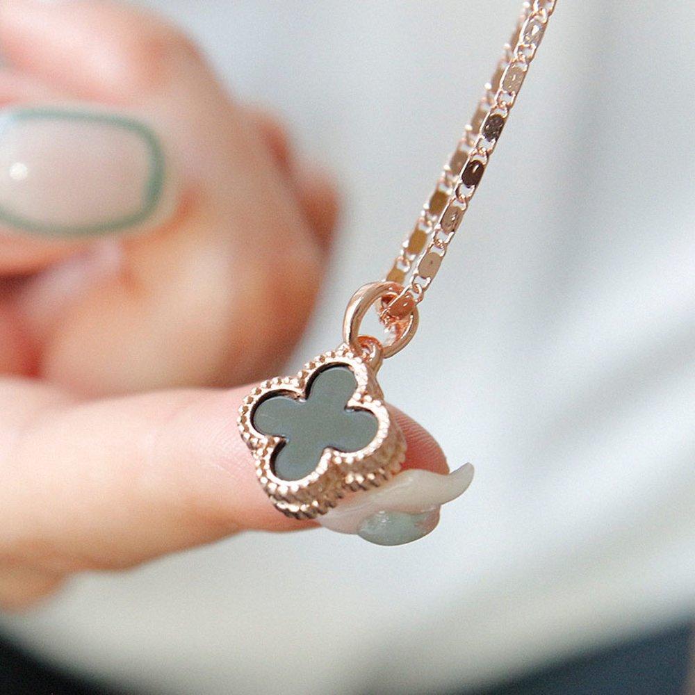 J.Lauren Кулон из перламутра и малахита, двухсторонний, ожерелье из розового золота N01122