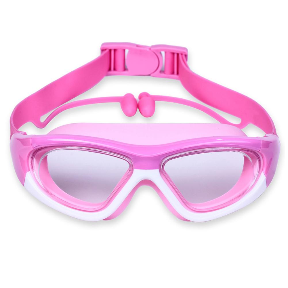 Очки для плавания на открытом воздухе с защитой от запотевания и берушами для детей 3-12 лет, для мальчиков и девочек, профессиональные очки для плавания