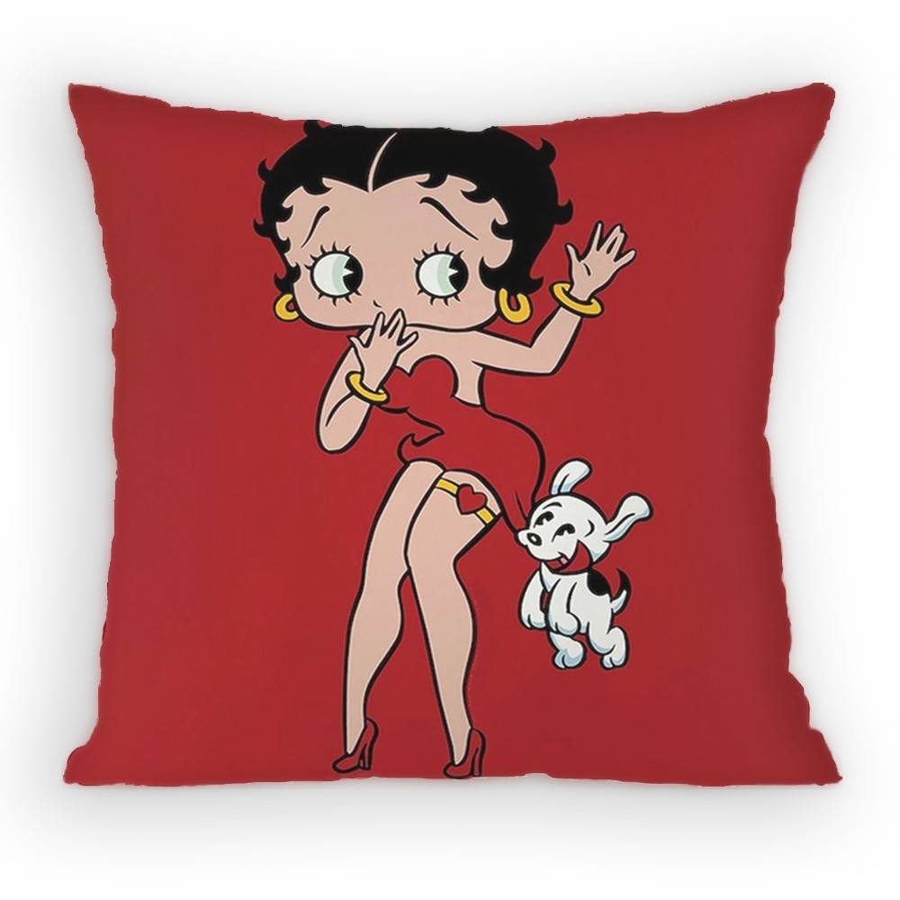 Classic CharacterAnime BBettys Boops Pillow Case Antidustmite Pillowcase Invisible zipper silky short plush Sofa cushion cover