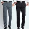 Men's Loose Casual Plus Size Pants Summer Lightweight Straight Pants Office Business Pants